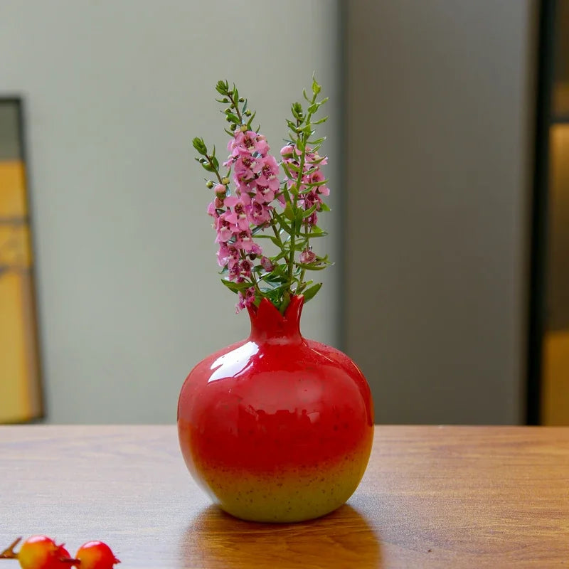 Decorative Vase | Pomegranate-Inspired Sculptural & Handcrafted Finish