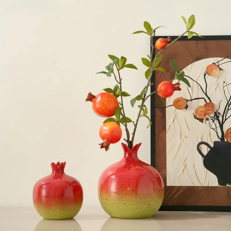 Decorative Vase | Pomegranate-Inspired Sculptural & Handcrafted Finish