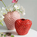 Decorative Vase | Strawberry Shape | Dimpled Seeds & Glossy Finish