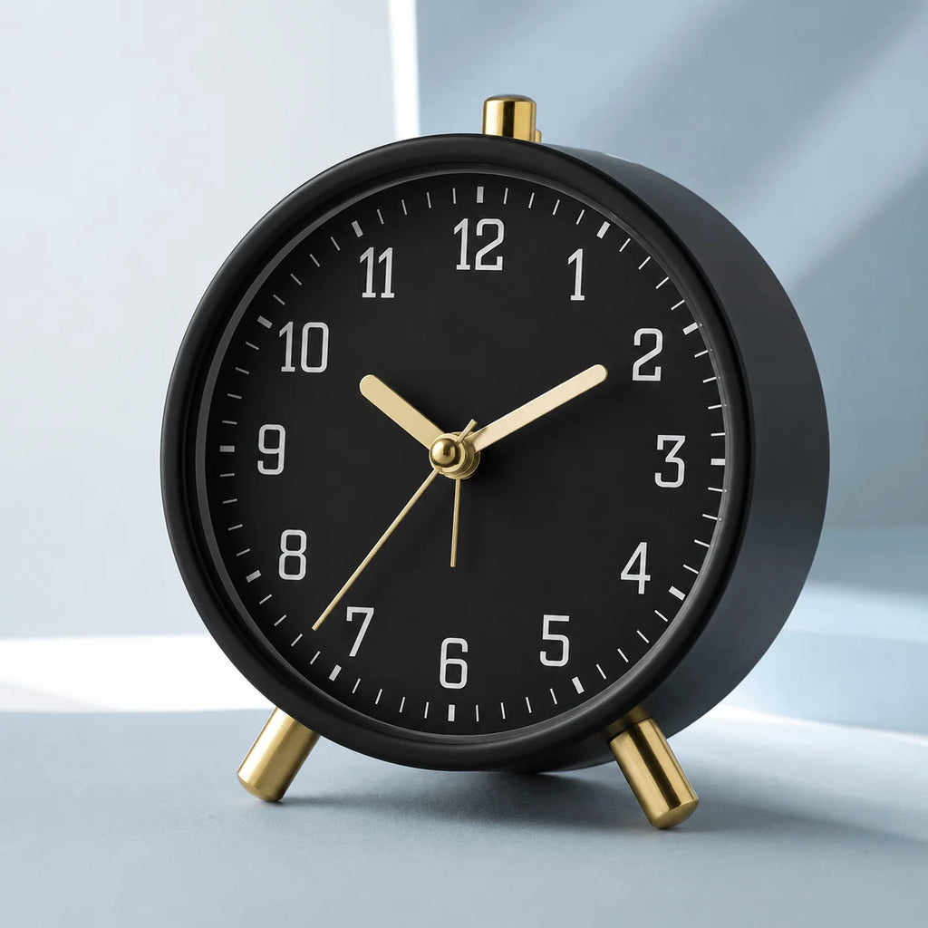Desk Clock | Silent Sweep & Brass Accents