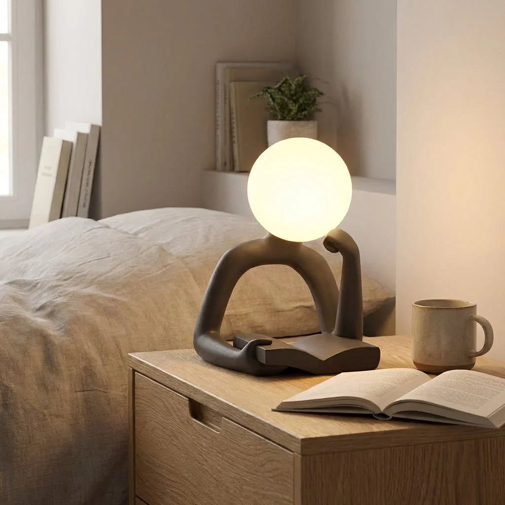 Desk Lamp | Sculptural Resin & USB-Powered Warm LED