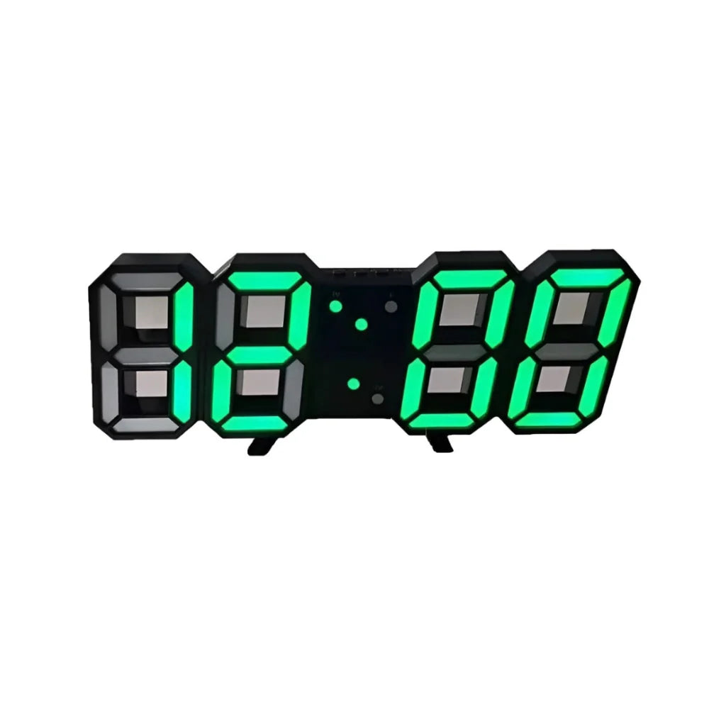 Digital Wall Clock | 3D LED Digits & Dimmable Night Mode | Wall Or Desk