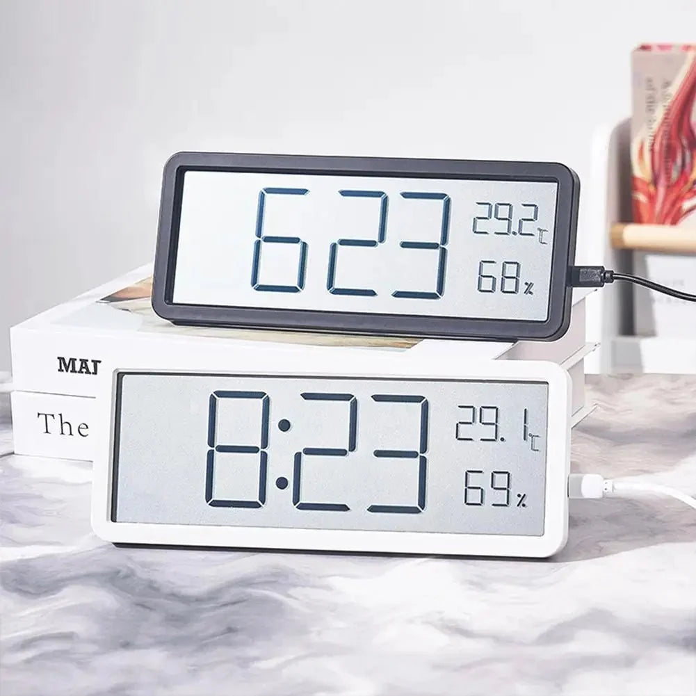 Digital Wall Clock | Bright LED Display & Climate Sensor