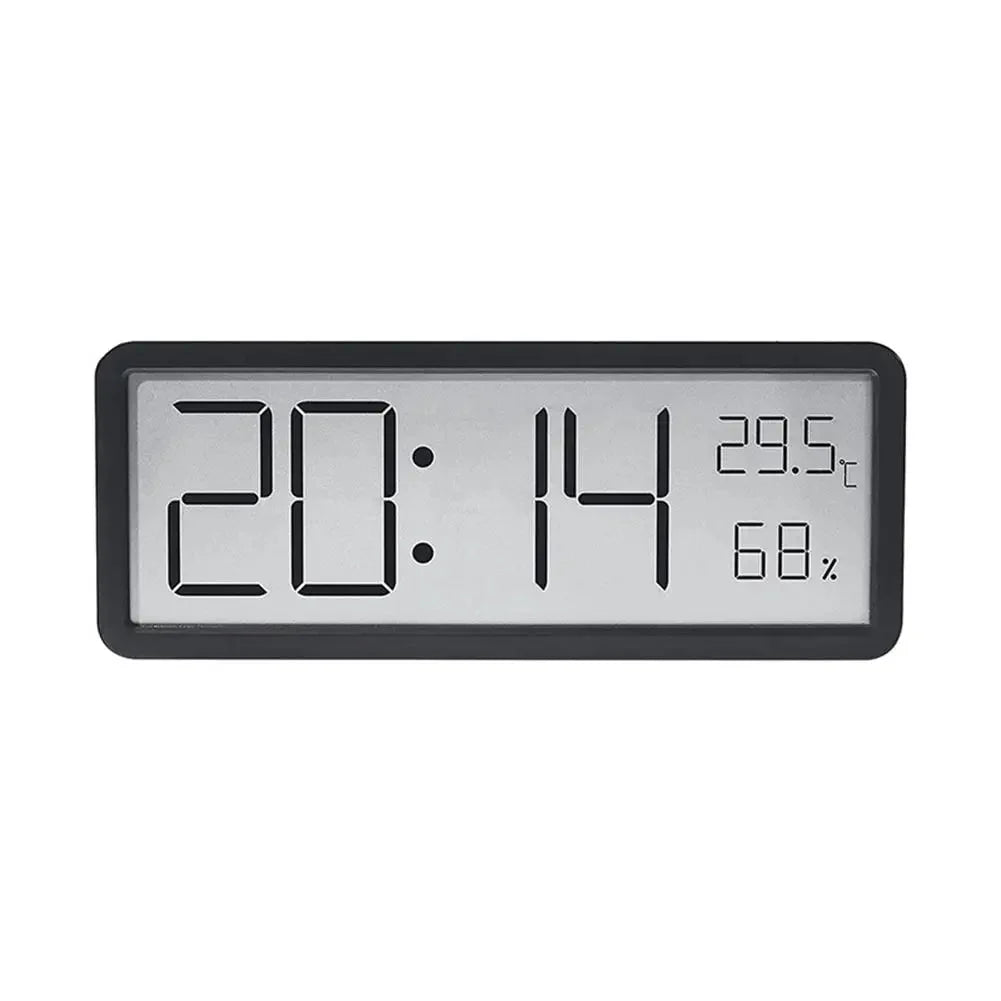 Digital Wall Clock | Large LED Time & Climate Display | Battery Powered
