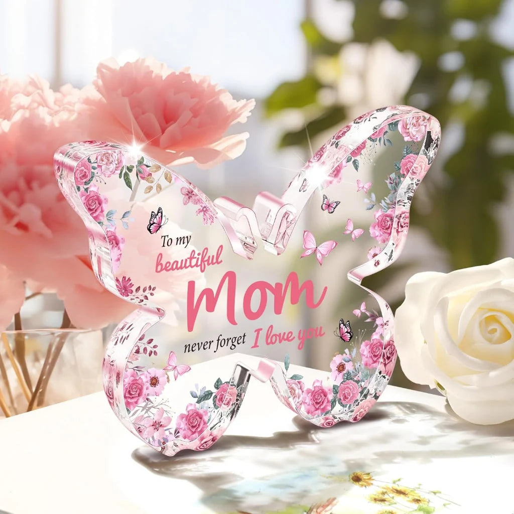 Display Plaque | Acrylic Butterfly Design & Heartfelt Message