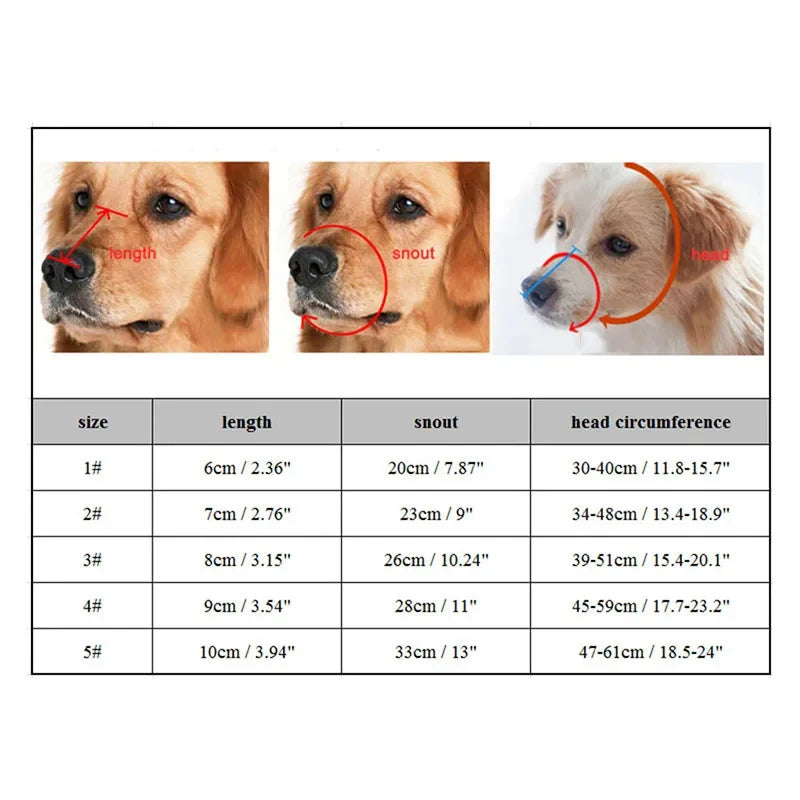 Dog Muzzle | Soft Silicone & Adjustable Straps | Fits Small–Large