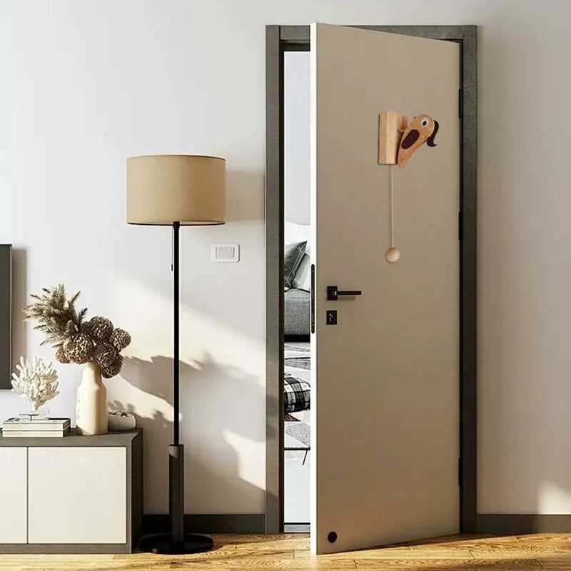 Door Knocker | Animated Woodpecker & Wooden Finish