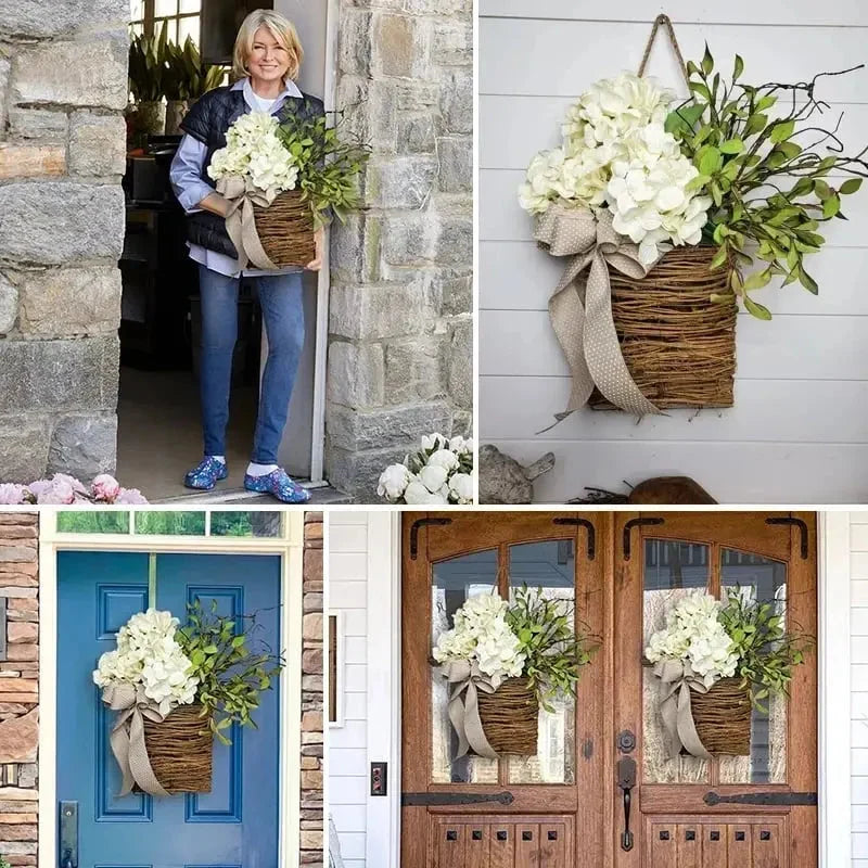 Door Wreath | Handmade Wicker & Silk Flowers