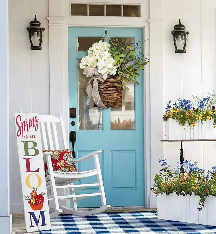 Door Wreath | Handmade Wicker & Silk Flowers