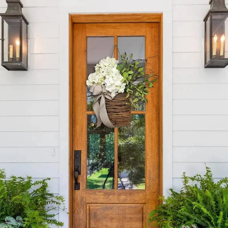 Door Wreath | Handmade Wicker & Silk Flowers