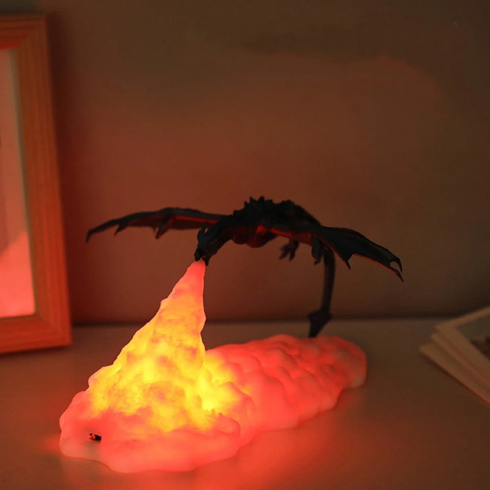 Dragon Lamp | Wireless & Rechargeable LED Glow | 20 x 10 cm