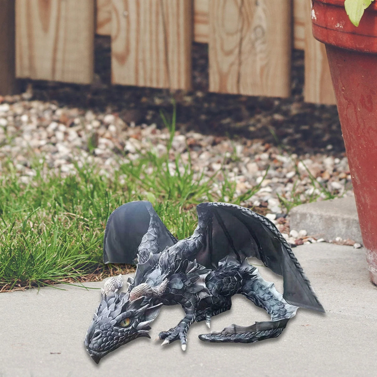 Dragon Statue | Gothic Fantasy Design | Garden Decor