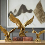 Eagle Figurine | Gold Resin | Feng Shui Decor