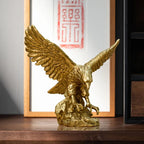 Eagle Figurine | Gold Resin | Feng Shui Decor