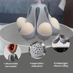 Egg Cooker | Silicone & Heat-Resistant Handle | Holds Up to 6 Eggs