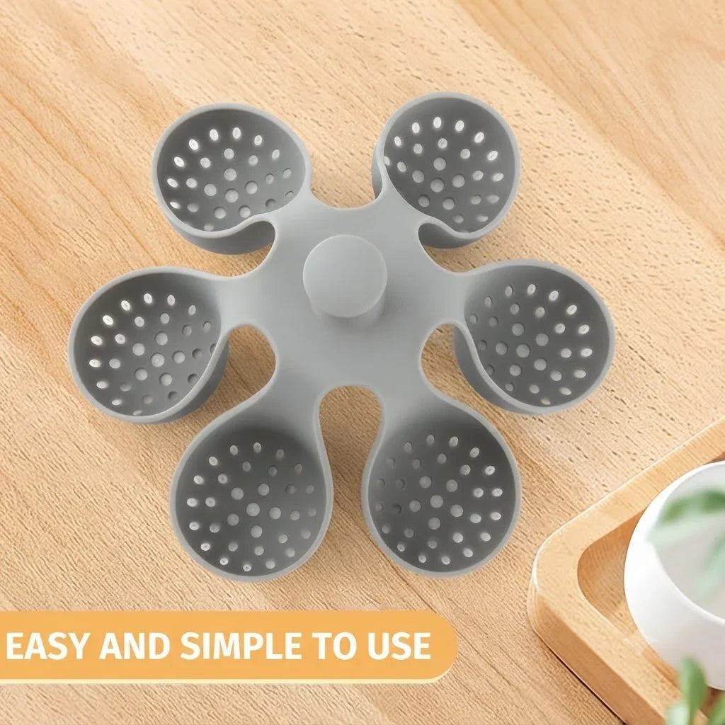 Egg Cooker | Silicone & Heat-Resistant Handle | Holds Up to 6 Eggs