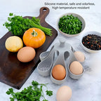 Egg Cooker | Silicone & Heat-Resistant Handle | Holds Up to 6 Eggs