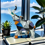 Elephant Figurine | Colorful Hand-Painted Geometric Design & Resin