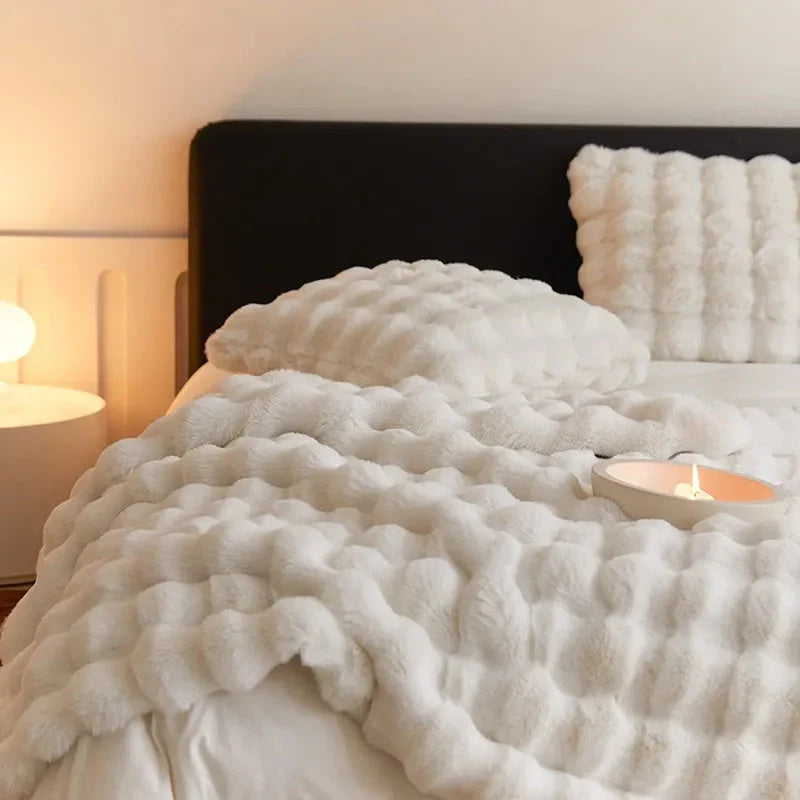 Faux Fur Blanket | Extra-Plush & Double-Lined | All-Season Rated