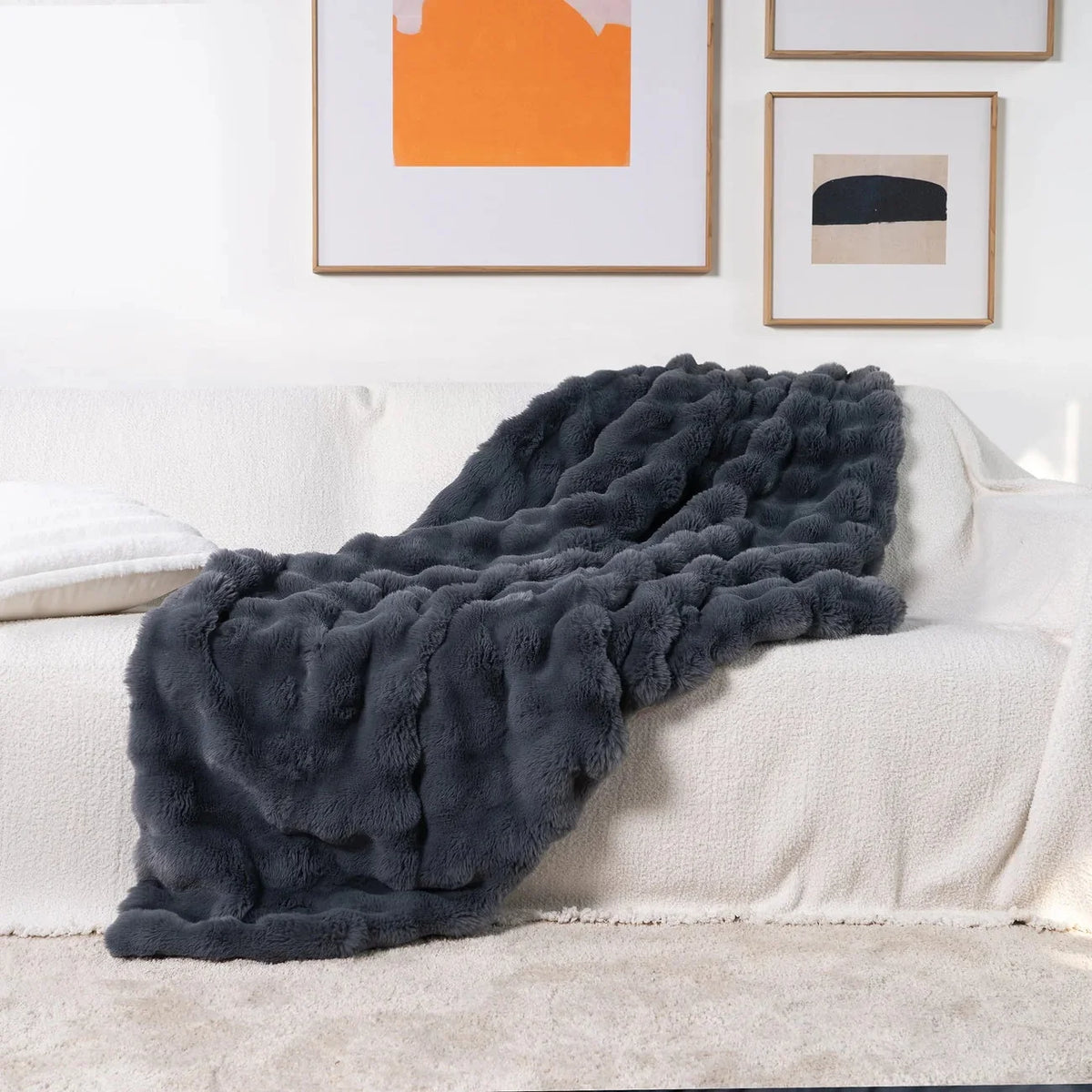 Faux Fur Blanket | Extra-Plush & Double-Lined | All-Season Rated