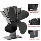 Fireplace Fan | Heat-Powered & Quiet | 4-Blade Design