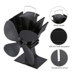 Fireplace Fan | Heat-Powered & Quiet | 4-Blade Design