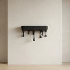 Floating Shelf | Matte Black Melting Drip Design & Concealed Mounting