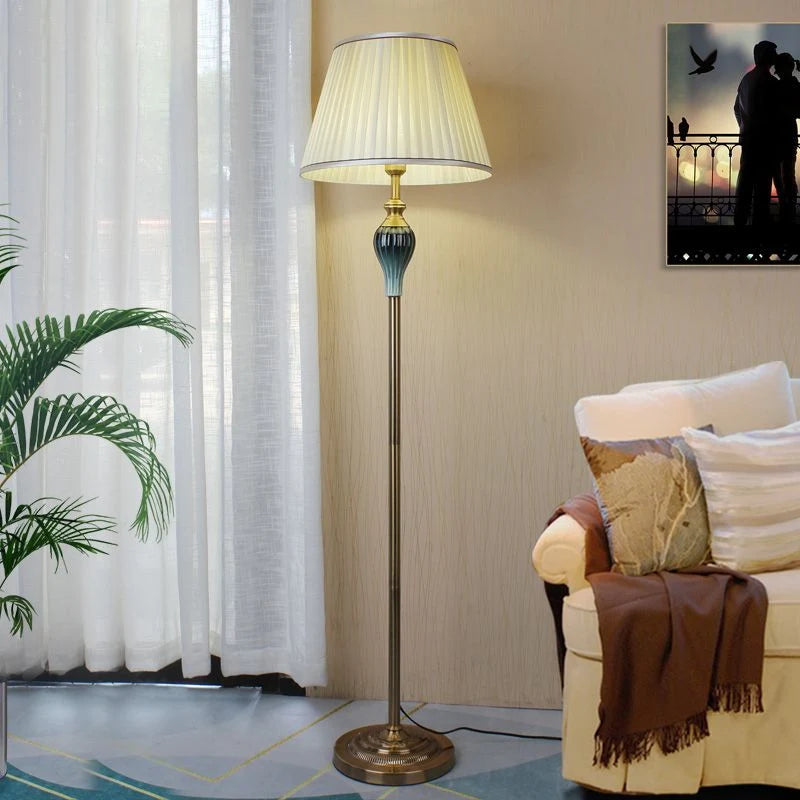Floor Lamp | Fabric Shade & Metal Base | 5 Colours