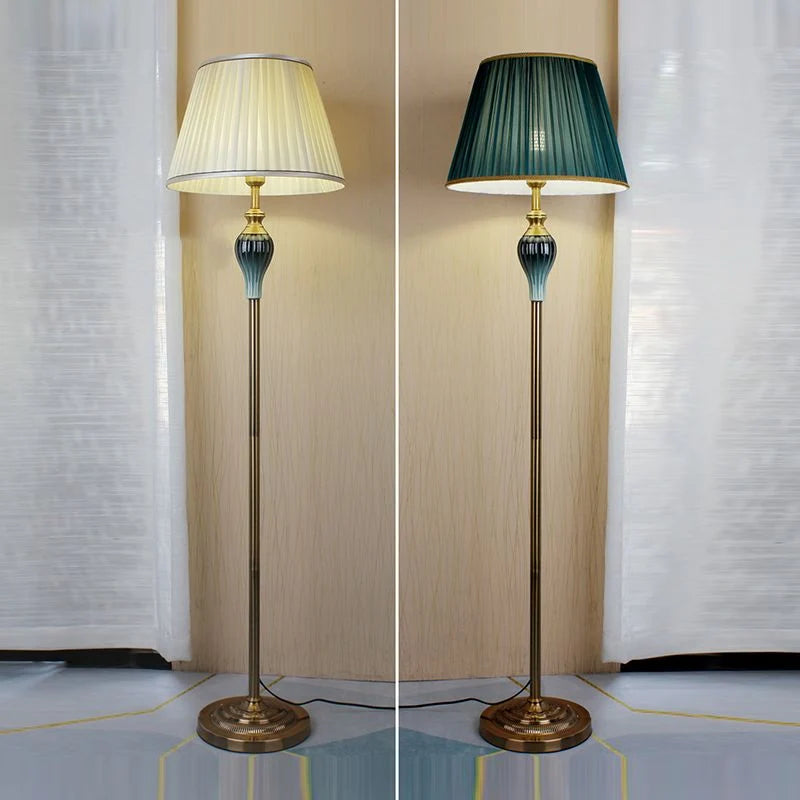 Floor Lamp | Fabric Shade & Metal Base | 5 Colours