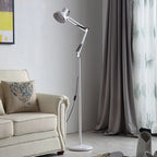Floor Lamp | Folding Adjustable Metal Frame & Iron Shade | 5 Colours