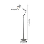 Floor Lamp | Folding Adjustable Metal Frame & Iron Shade | 5 Colours