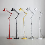 Floor Lamp | Folding Adjustable Metal Frame & Iron Shade | 5 Colours