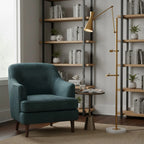 Floor Lamp | Gold Frame & White Marble Base | Art Display Lighting