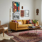 Floor Lamp | Gold Frame & White Marble Base | Art Display Lighting