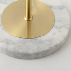 Floor Lamp | Gold Frame & White Marble Base | Art Display Lighting
