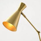 Floor Lamp | Gold Frame & White Marble Base | Art Display Lighting