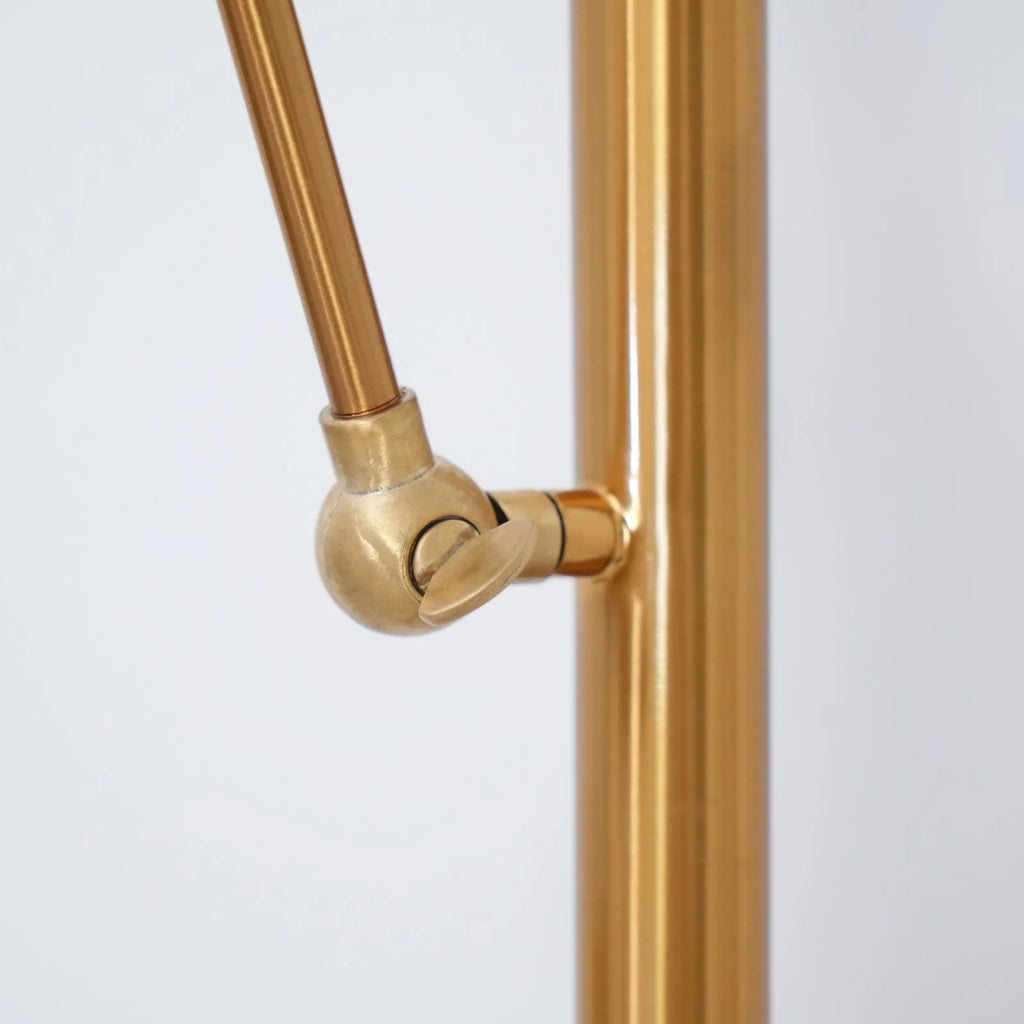 Floor Lamp | Gold Frame & White Marble Base | Art Display Lighting