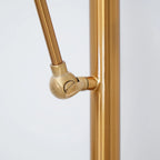 Floor Lamp | Gold Frame & White Marble Base | Art Display Lighting