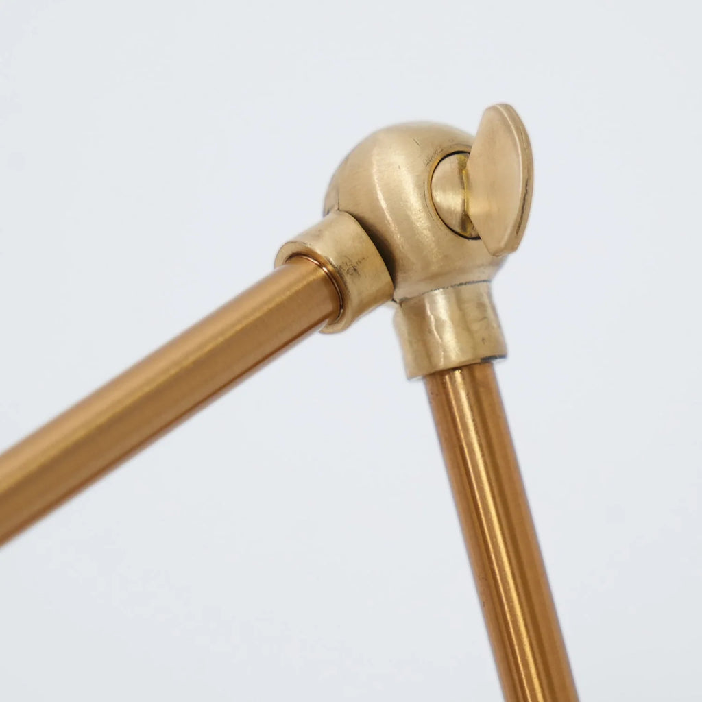 Floor Lamp | Gold Frame & White Marble Base | Art Display Lighting