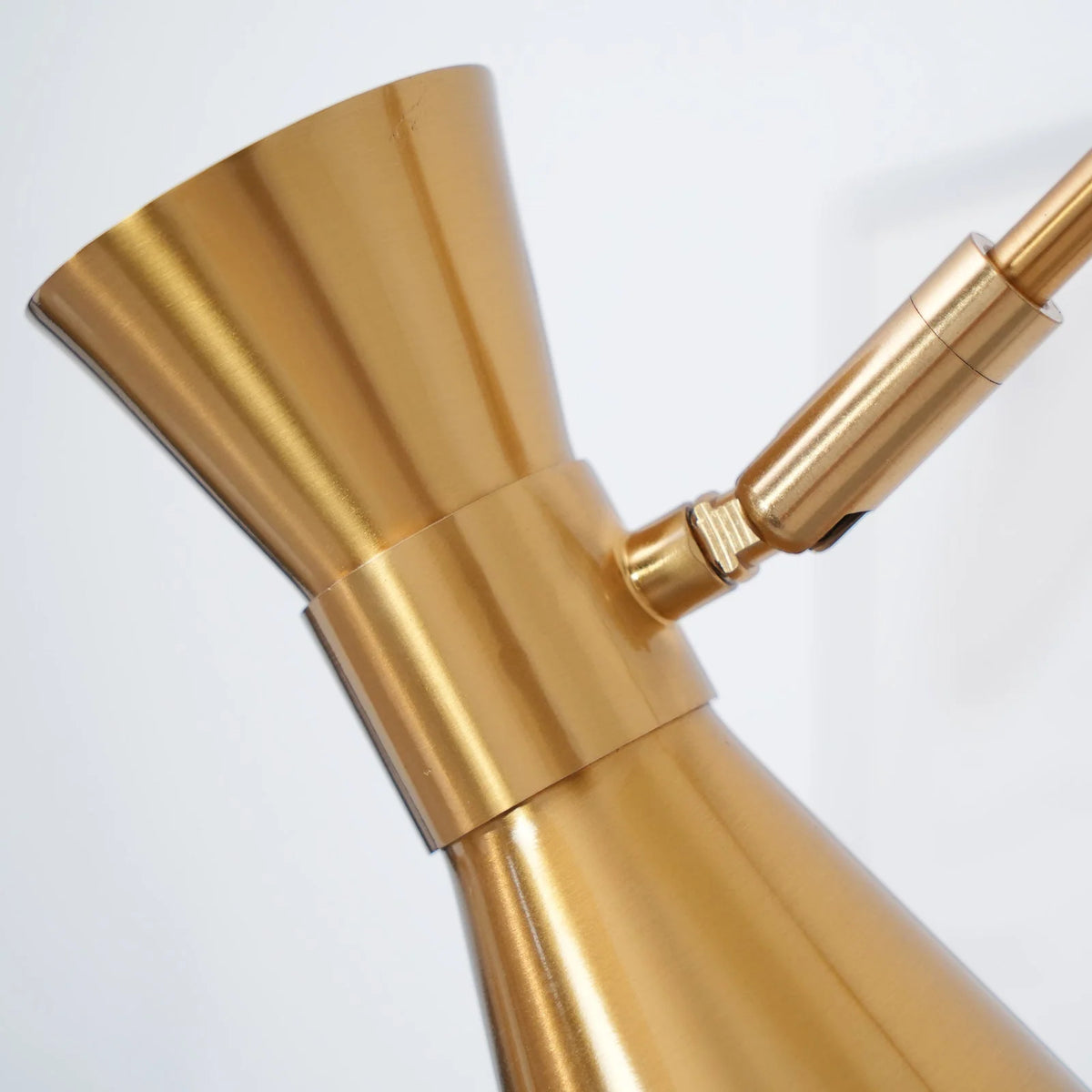 Floor Lamp | Gold Frame & White Marble Base | Art Display Lighting
