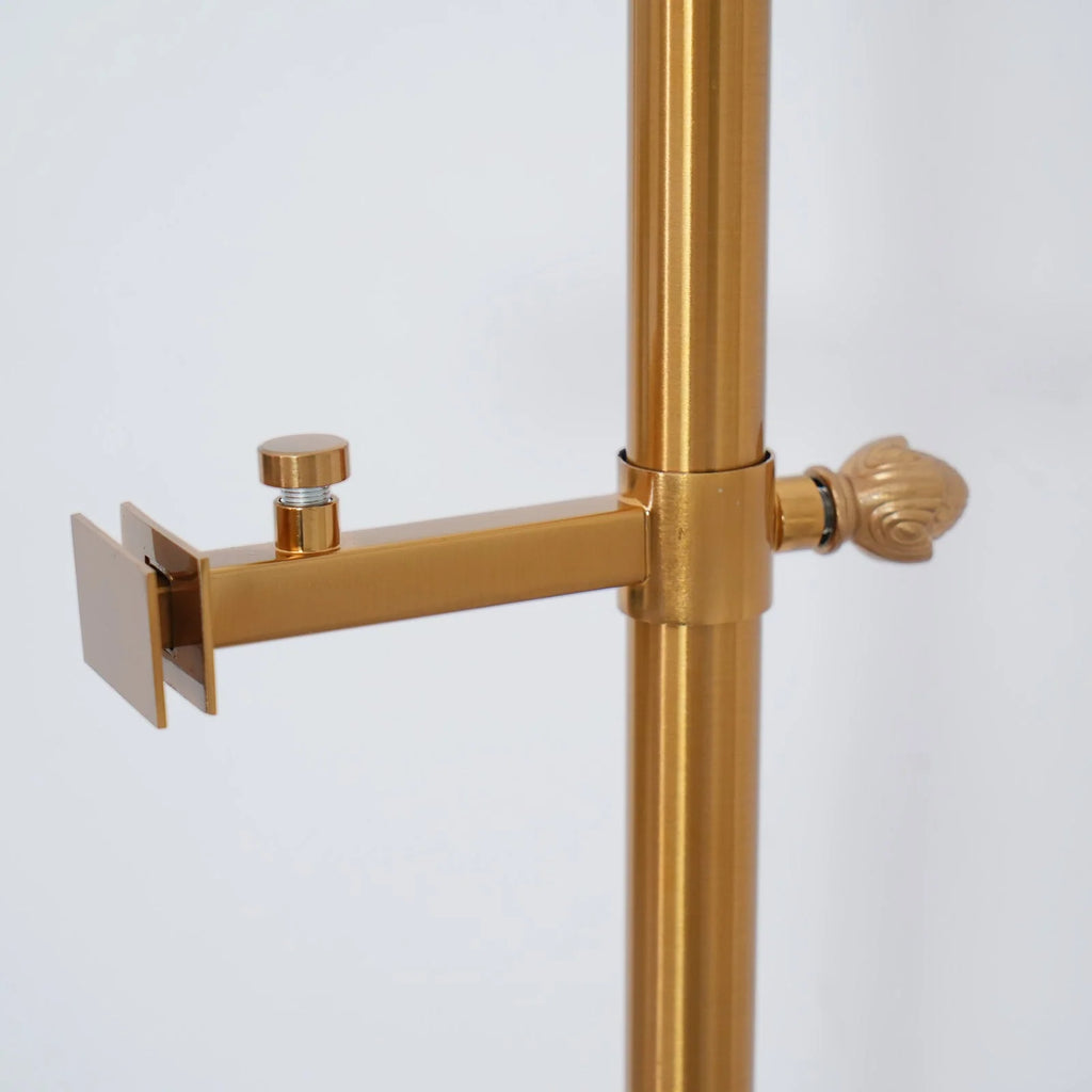 Floor Lamp | Gold Frame & White Marble Base | Art Display Lighting