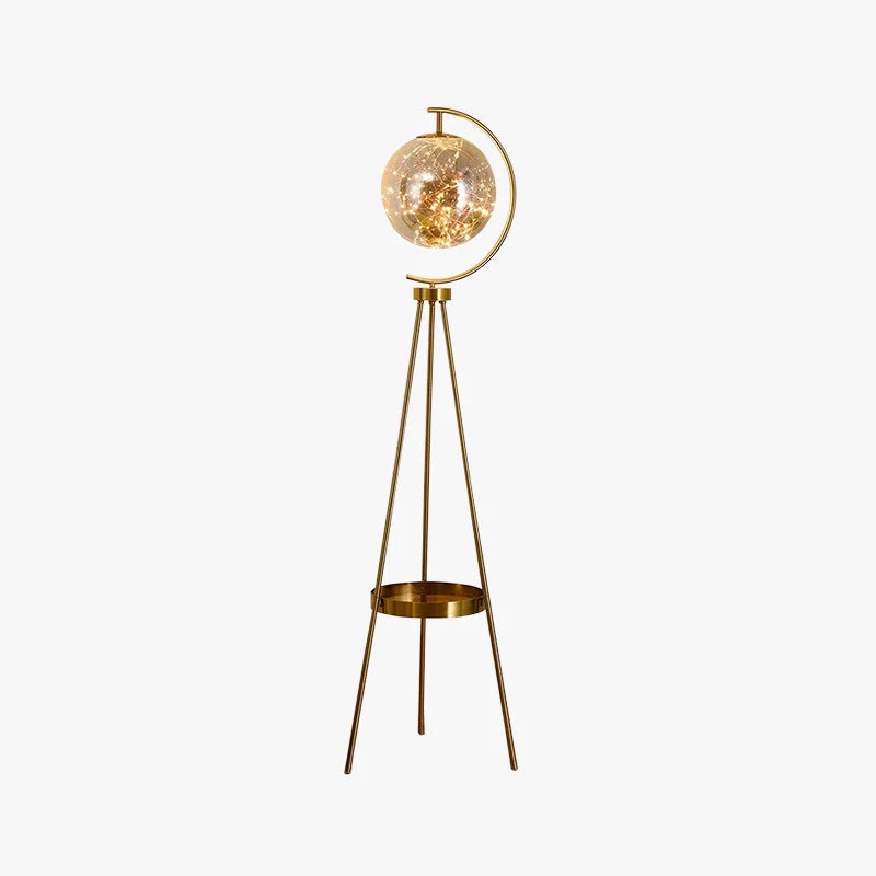 Floor Lamp | Modern Globe Shade & Tripod Base