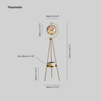 Floor Lamp | Modern Globe Shade & Tripod Base