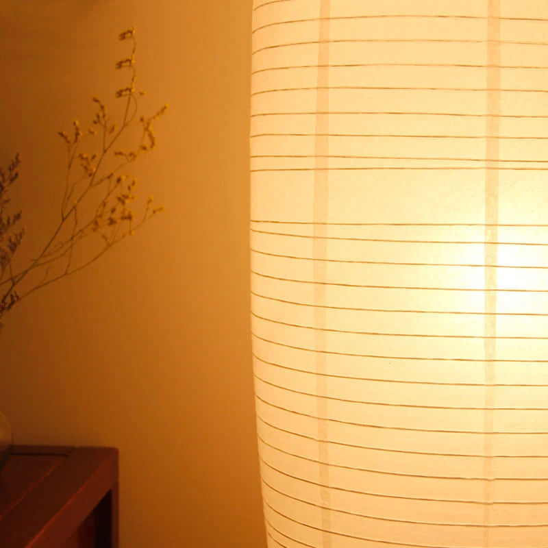 Floor Lamp | Paper Shade & Dual Light Sources | Plug-In E14