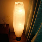 Floor Lamp | Paper Shade & Dual Light Sources | Plug-In E14