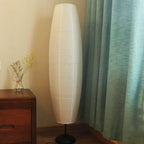 Floor Lamp | Paper Shade & Dual Light Sources | Plug-In E14