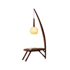 Floor Lamp | Solid Wood & Gradient Glass Shade | 168 Cm Tall