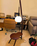 Floor Lamp | Solid Wood & Gradient Glass Shade | 168 Cm Tall