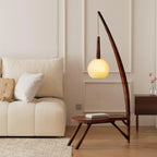 Floor Lamp | Solid Wood & Gradient Glass Shade | 168 Cm Tall
