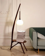Floor Lamp | Solid Wood & Gradient Glass Shade | 168 Cm Tall